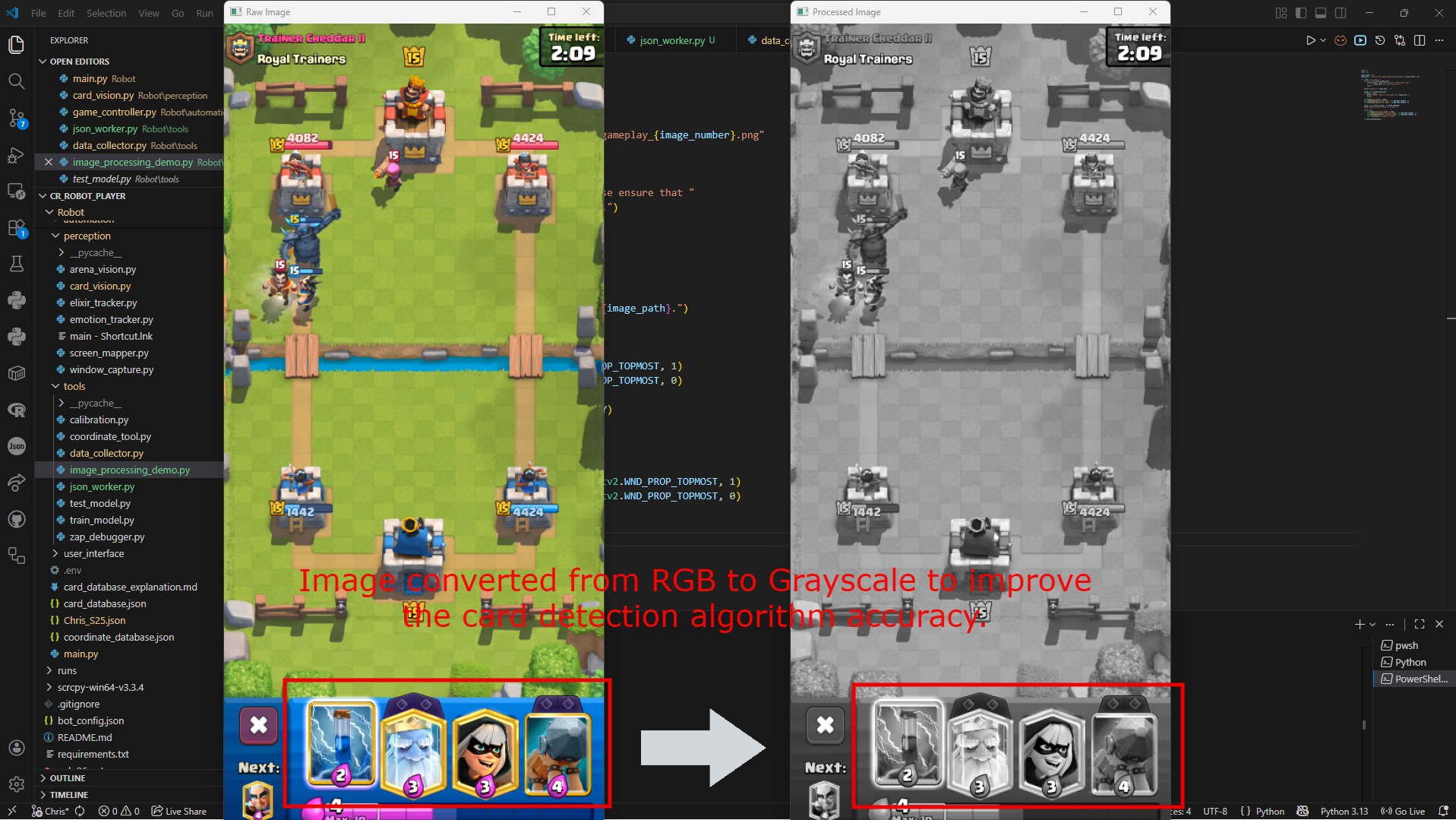 Computer Vision Card Detection Pipeline using OpenCV